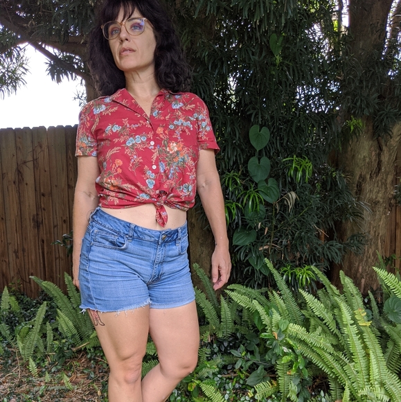 Vintage 70's Ralph Lauren Floral Short Sleeve Top - Picture 9 of 9